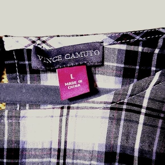 Vince Camuto long sleeved Plaid style size Large - Picture 2 of 5